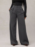Women's Dark Coffee Oversized Wide-Leg Trousers - Dark Coffee