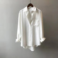 Elegant White Collared Blouse - White