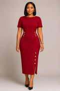Tailored Zip Front Maxi Blazer Dress