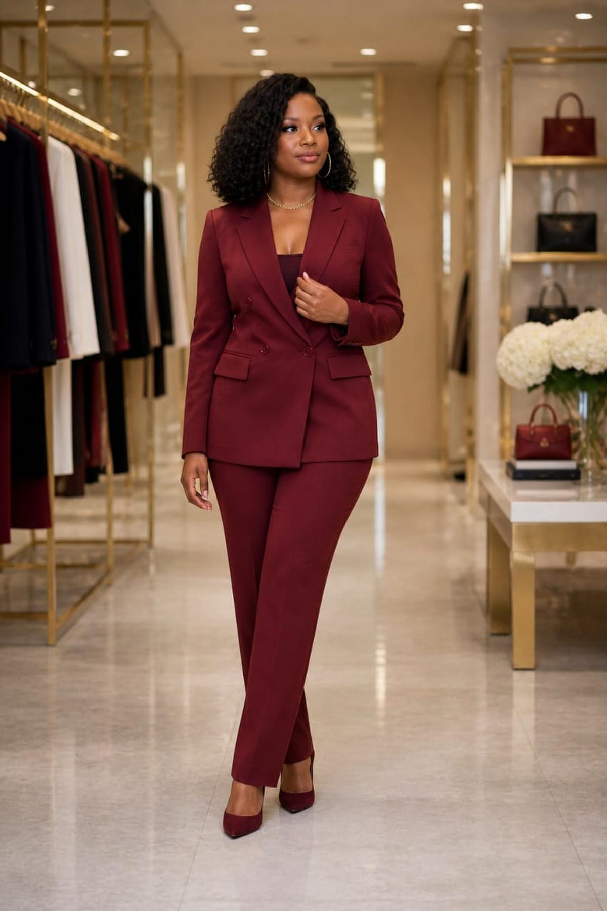 Blazer & Wide-Leg Trousers Set