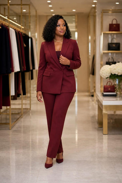 Blazer & Wide-Leg Trousers Set