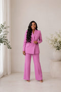 Statement Blazer Suit - Pink