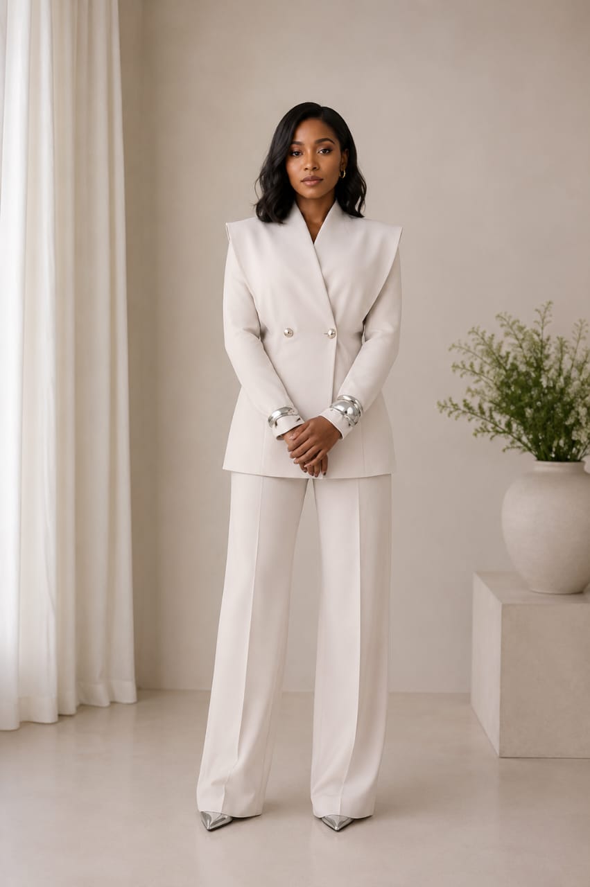 Cream Blazer Suit - Assorted