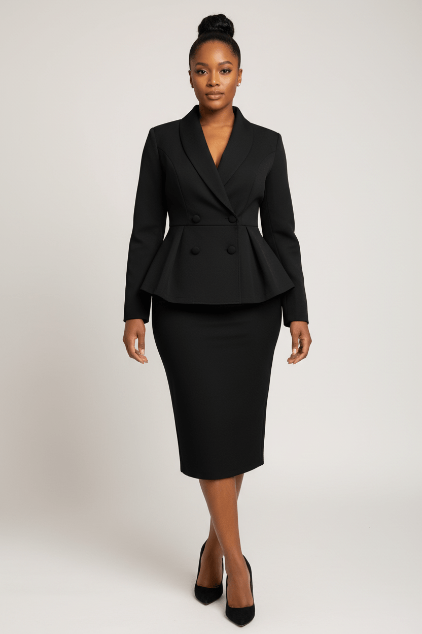 Classy Top and Tailored Skirt Co-ord