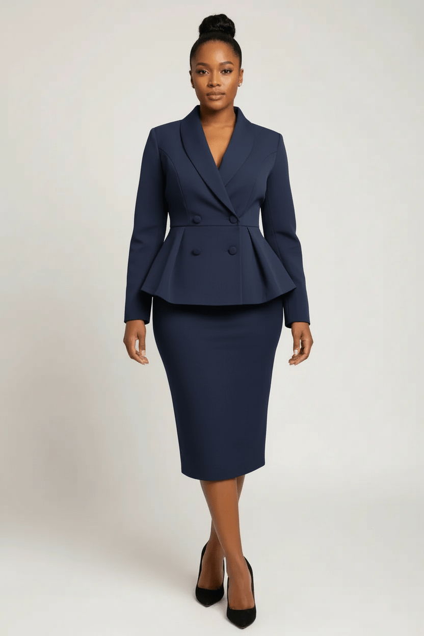 Classy Top and Tailored Skirt Co-ord - view 2