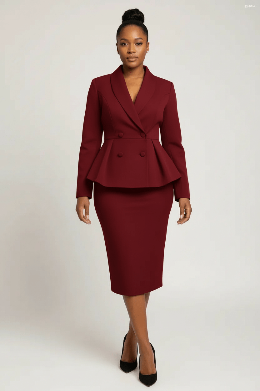 Classy Top and Tailored Skirt Co-ord - view 3
