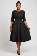 Rose Office Dress - Black