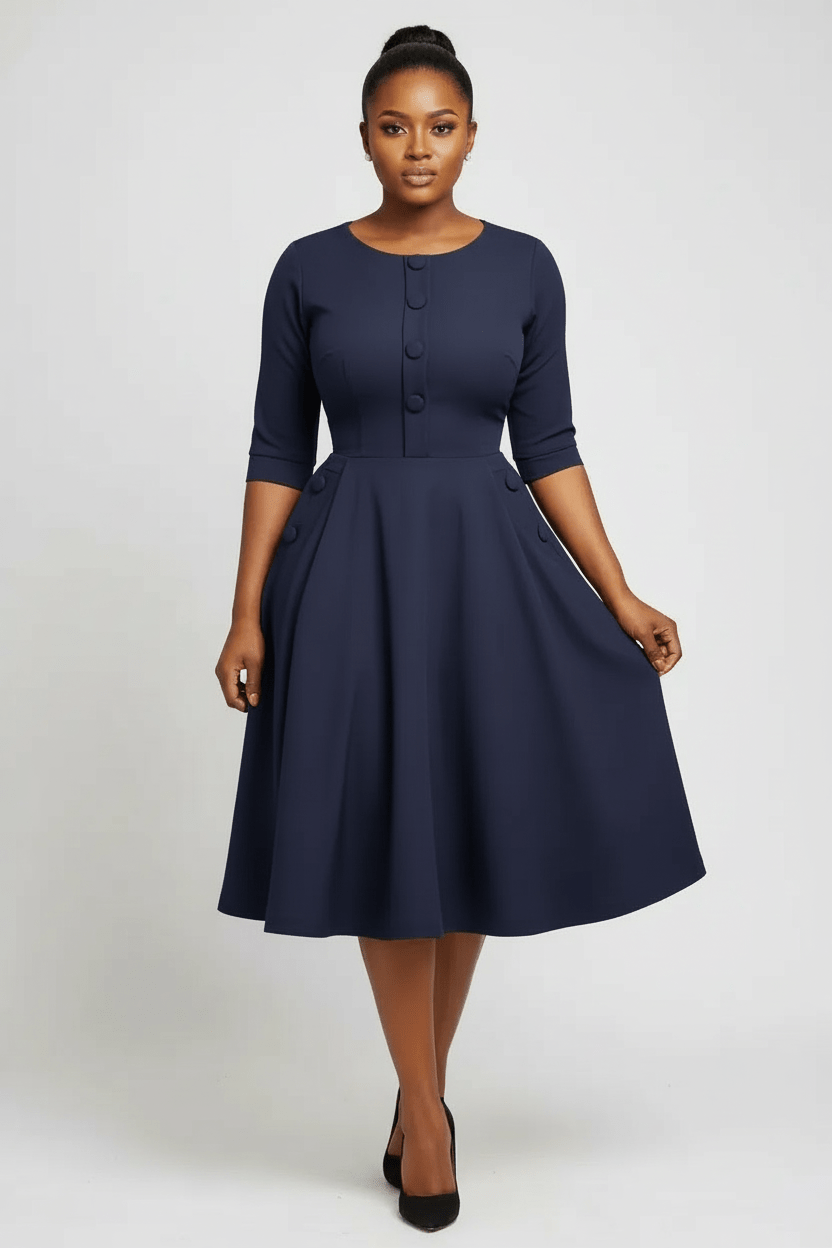 Rose Office Dress - view 2