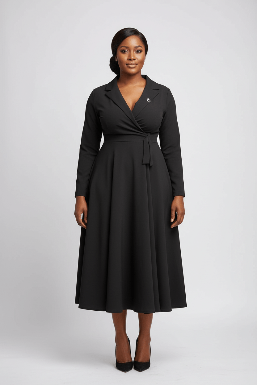 Lady Office Dress - Black