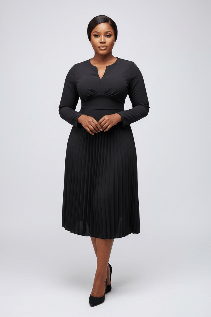 Lia Office Dress - Black