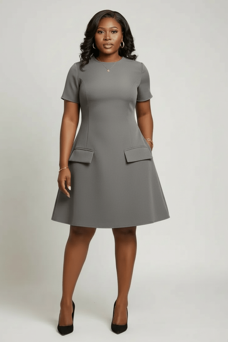 Midi Office Dress - Black