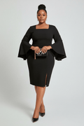Sheat Office Dress - Black