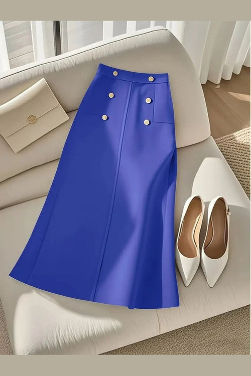 A line Skirt - Navy
