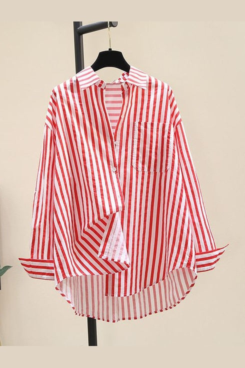 Stripped Tailored Top - view 2