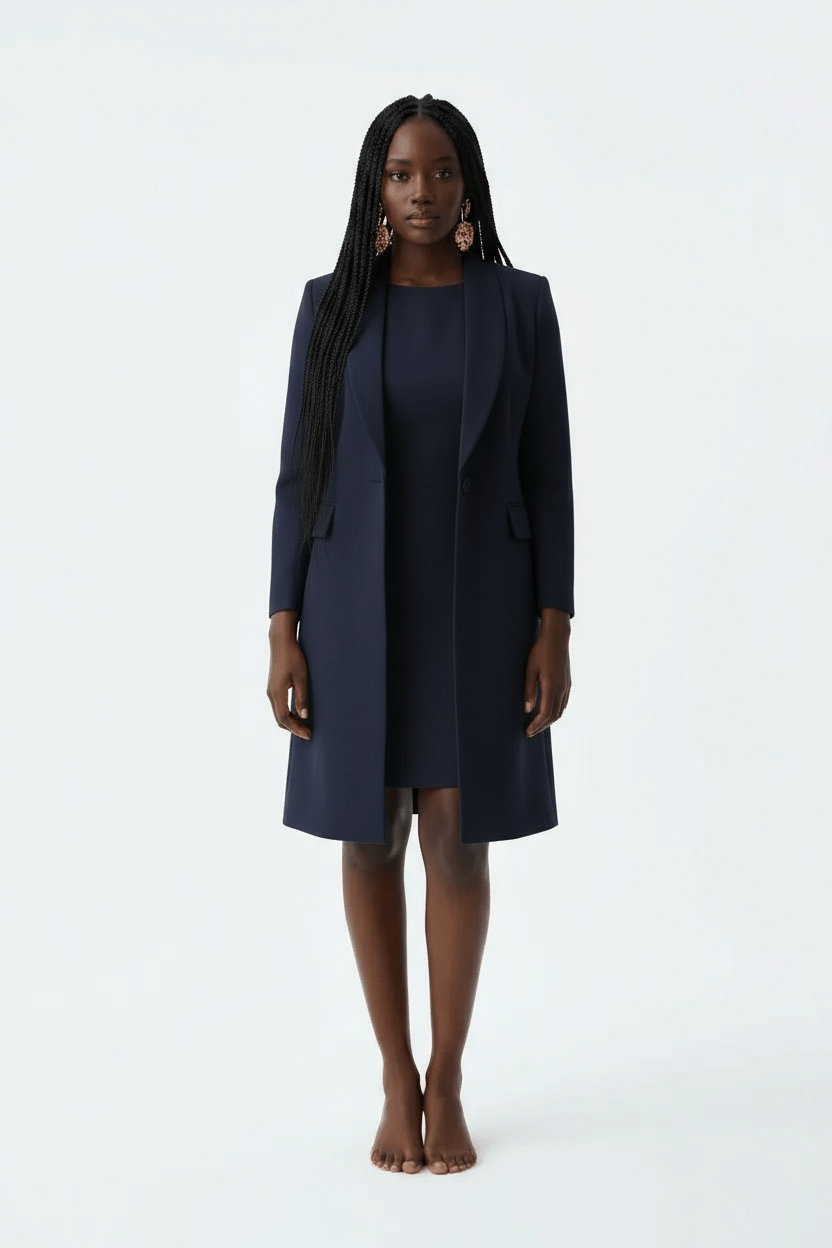 Blazer and Dress Set - Black