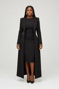Long Blazer and dress Set - Black