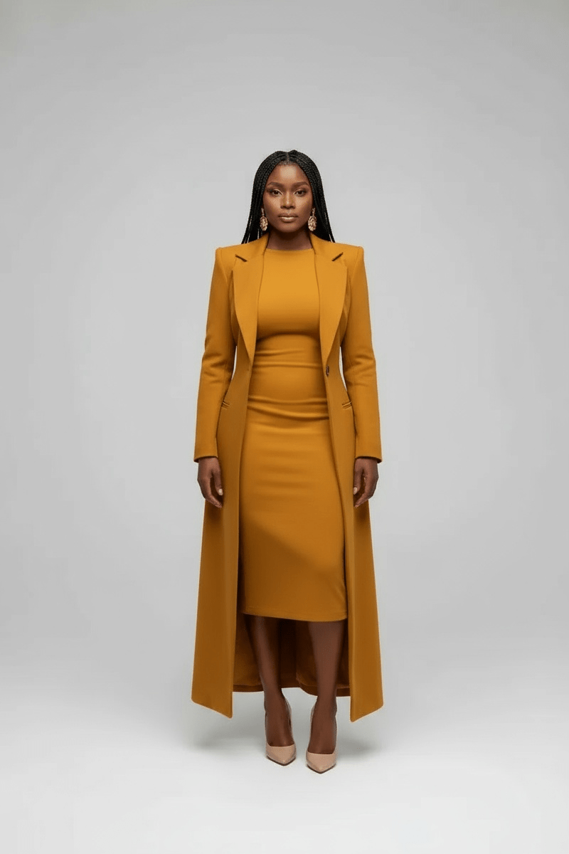 Long Blazer and dress Set - view 3