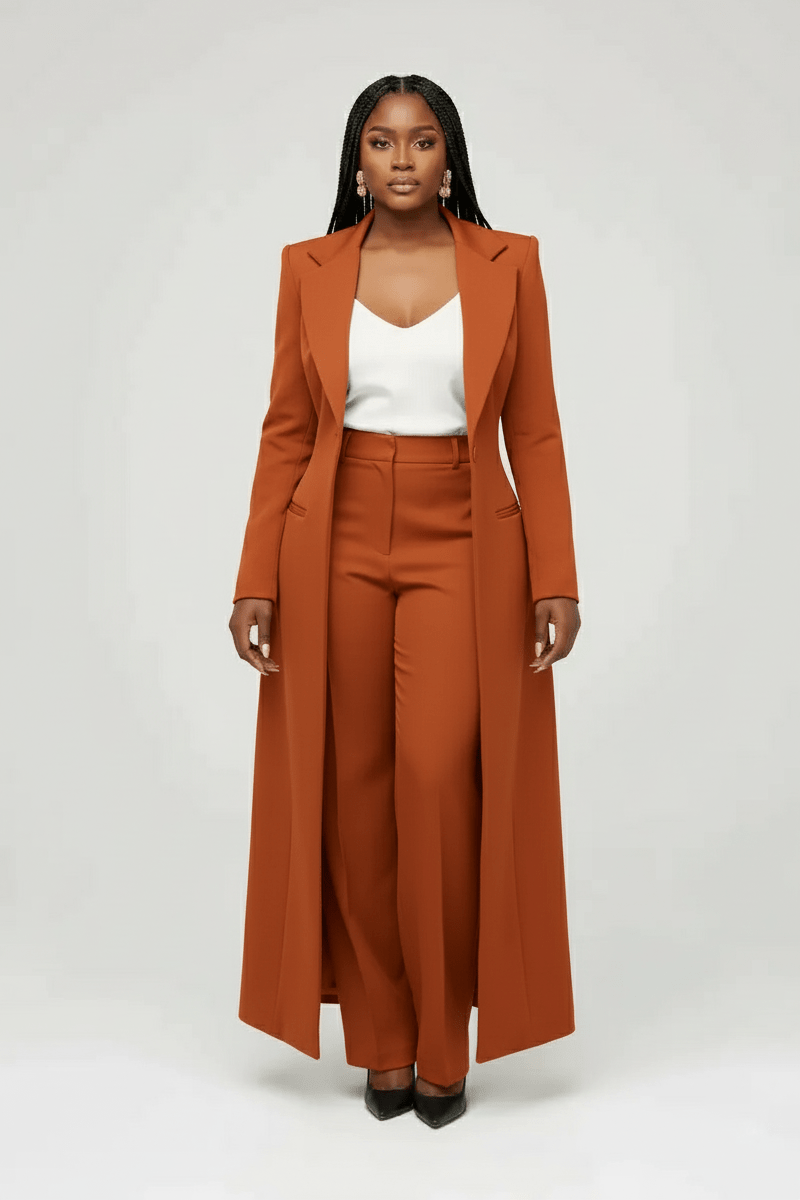 Long Blazer and Pants Set - view 3