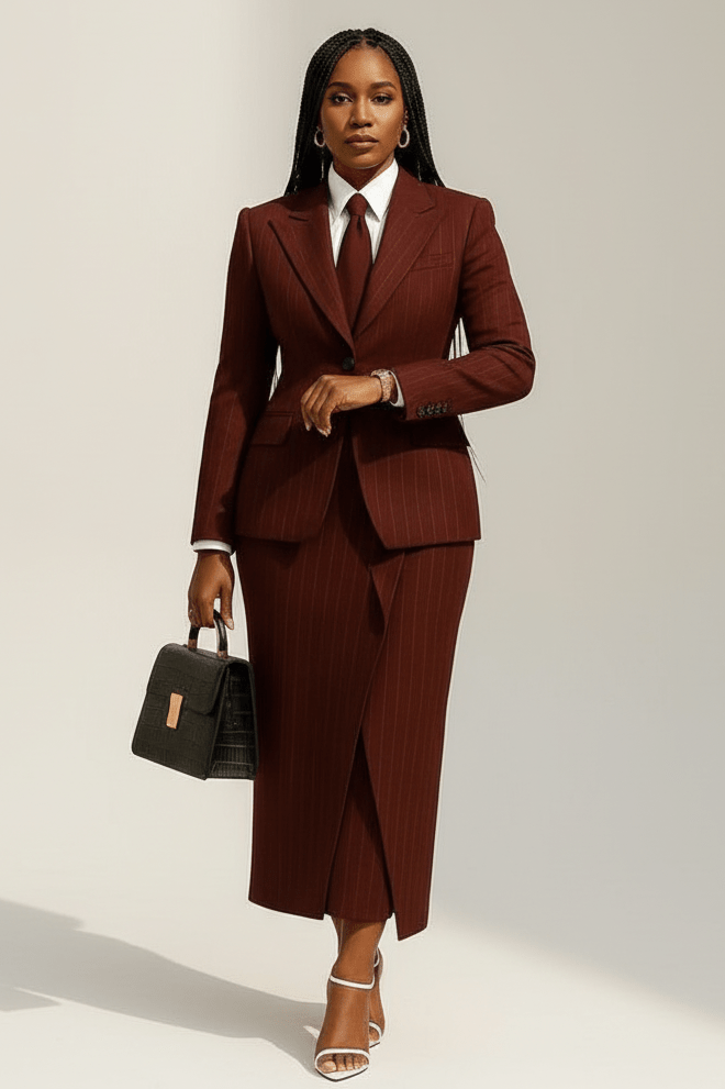 Top and Tailored Skirt Co-ord with shirt - view 2
