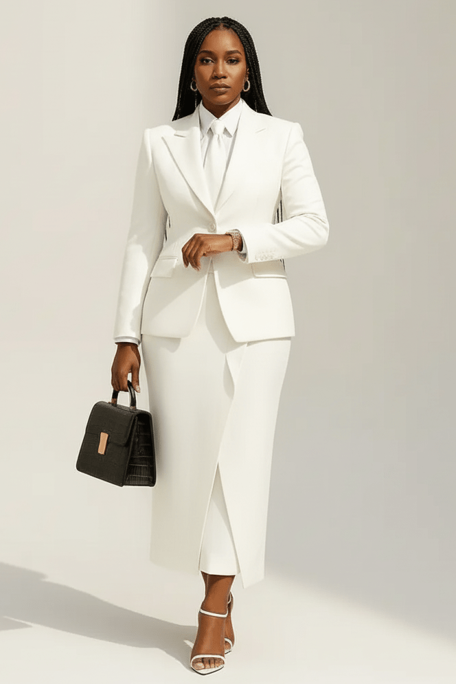 Top and Tailored Skirt Co-ord with shirt - view 3