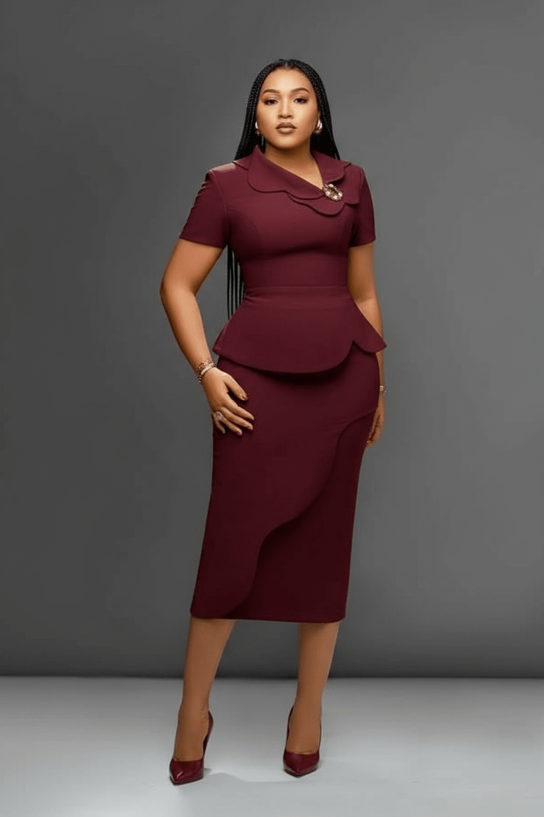 Formal Top and Tailored Skirt Co-ord - view 2