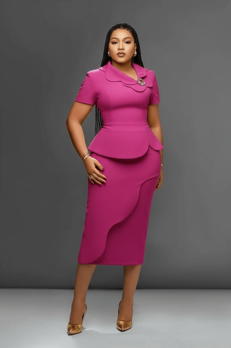 Formal Top and Tailored Skirt Co-ord - view 3