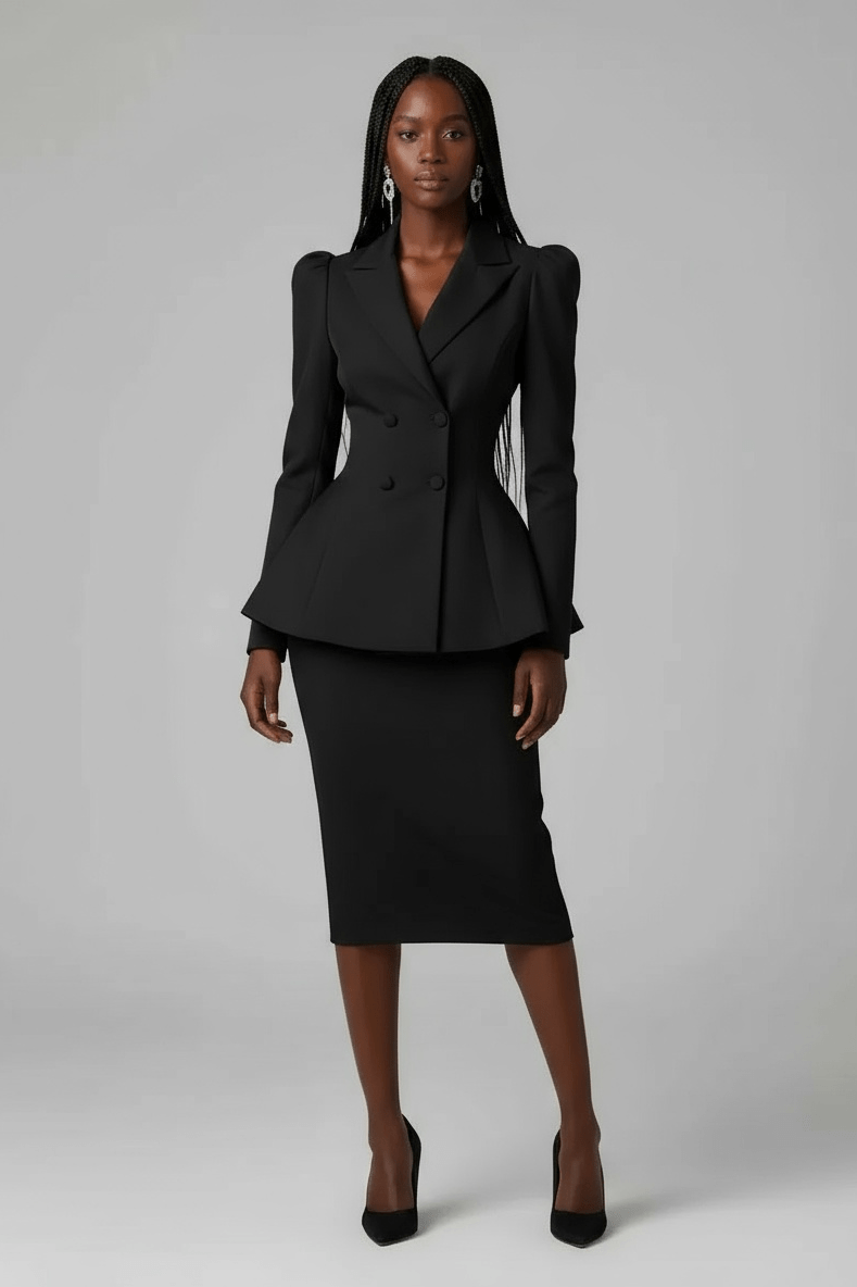 Designer Top and Tailored Skirt Co-ord