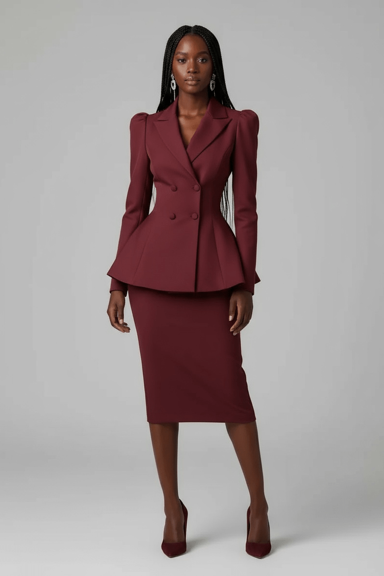 Designer Top and Tailored Skirt Co-ord - view 2