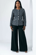 Tweed Tailored Top and Pant Set