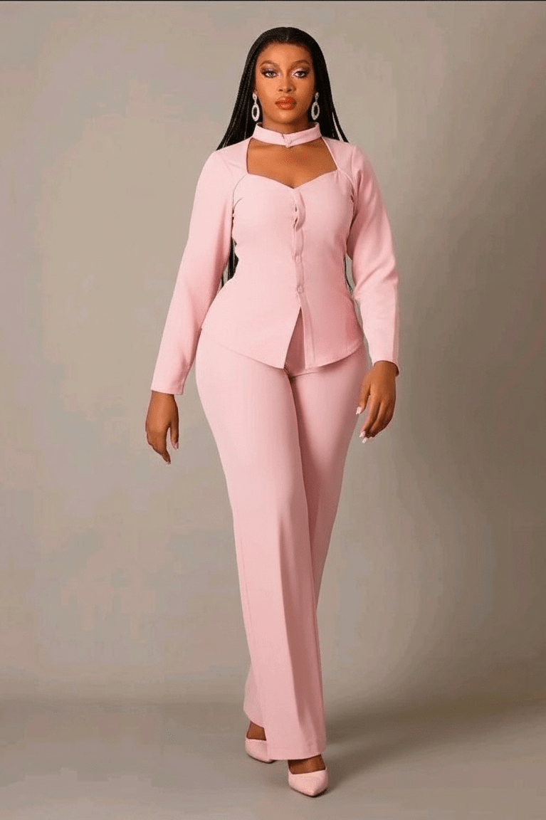 Designer Tailored Top and Pant Set