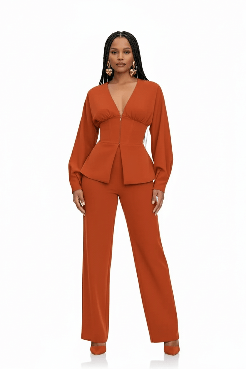 Stylish Tailored Top and Pant Set