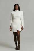 Tweed Office Dress - Beige