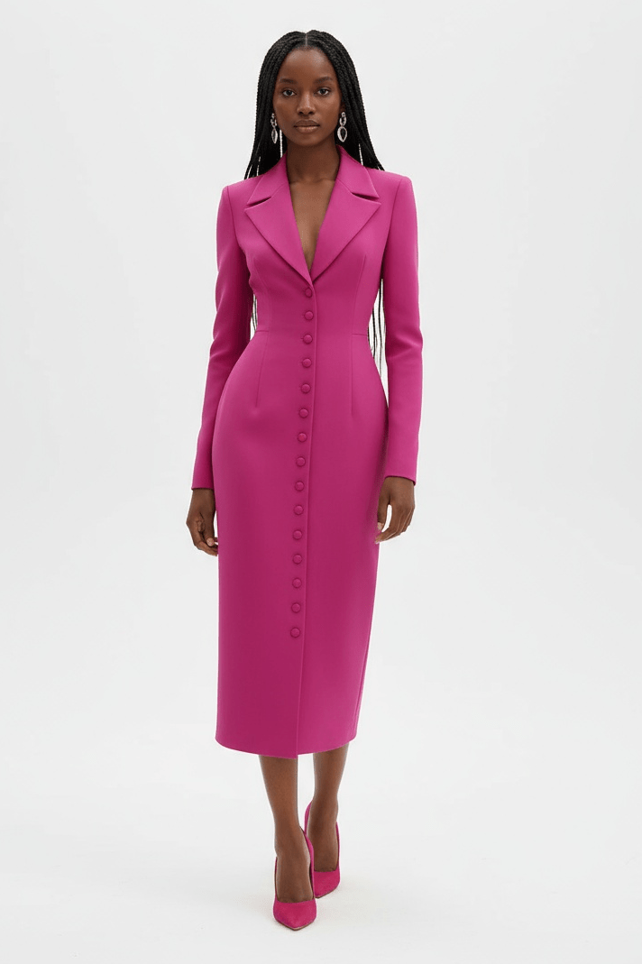 Long Office Dress - Black
