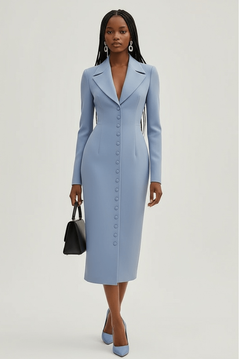 Long Office Dress - view 3