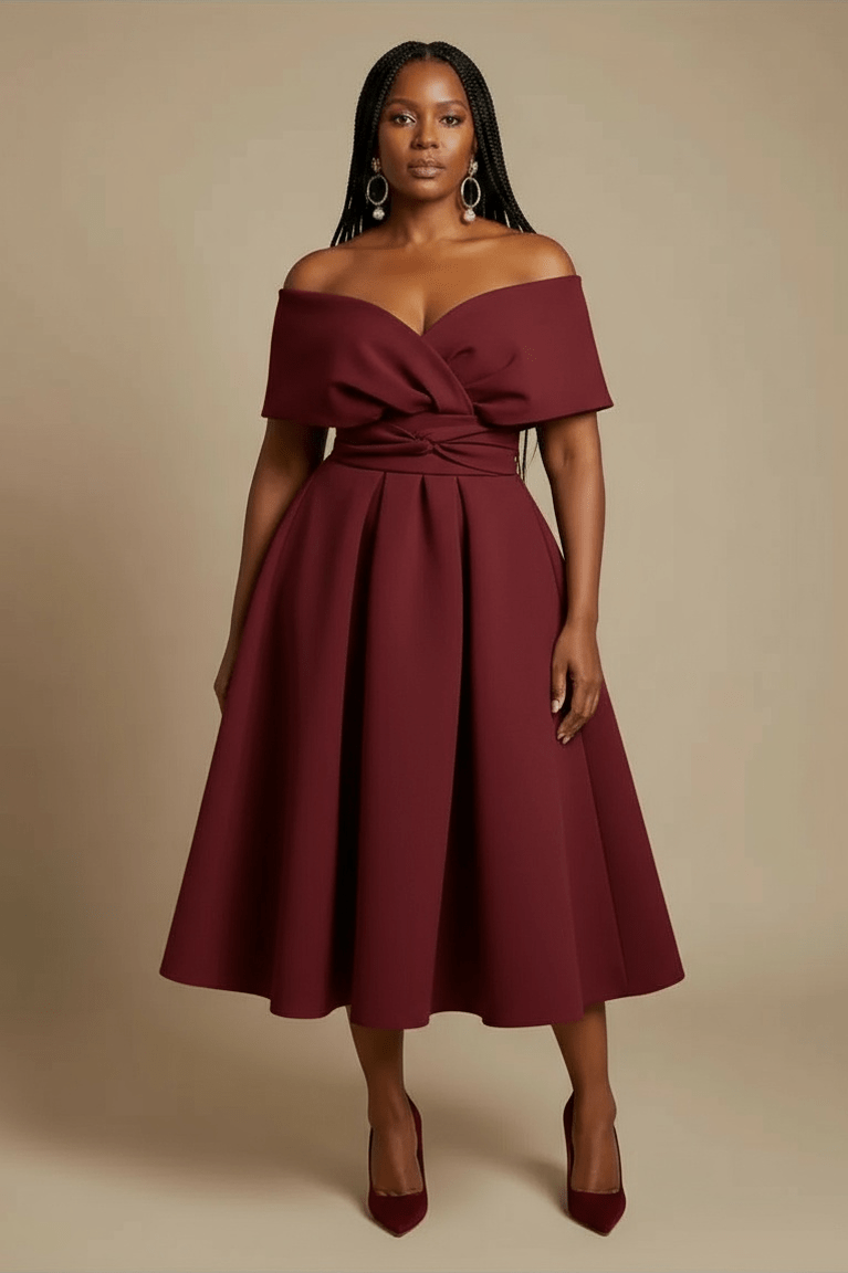 Bare shoulders Office Dress - view 2