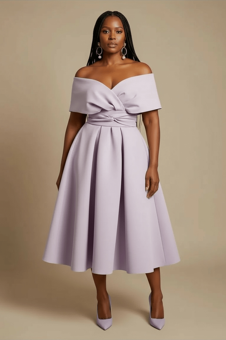 Bare shoulders Office Dress - view 3