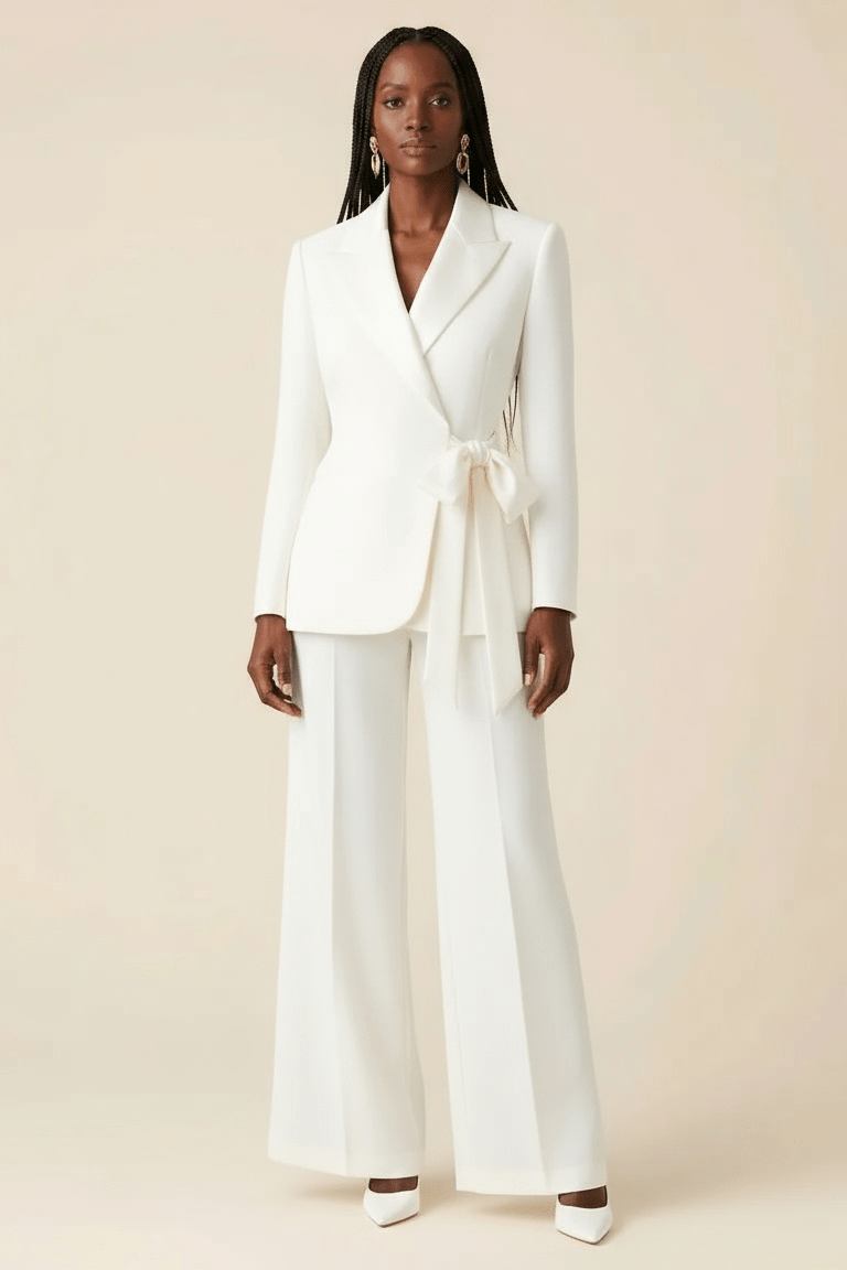 Bow Tailored Blazer & Trouser Set