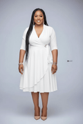 Wrap Office Dress - Black