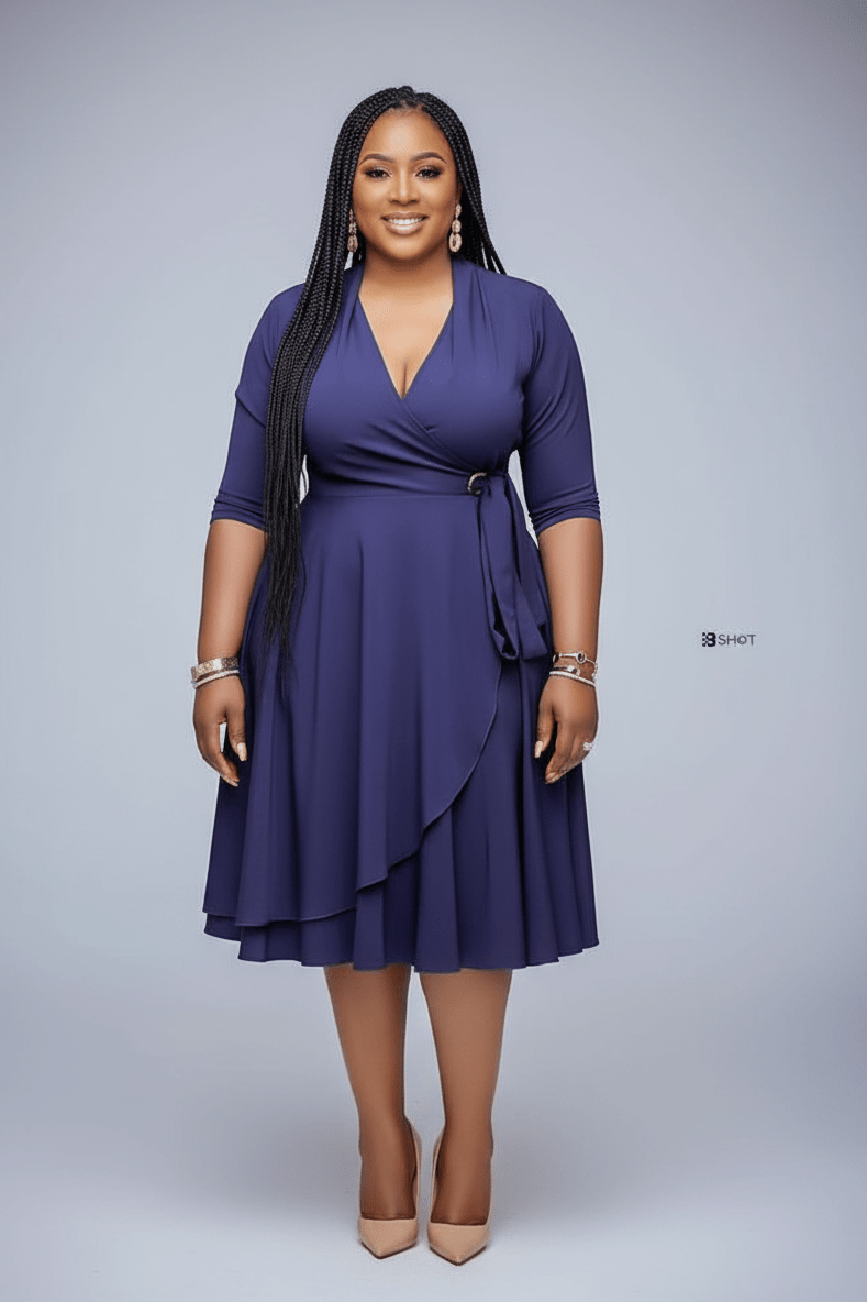 Wrap Office Dress - view 3