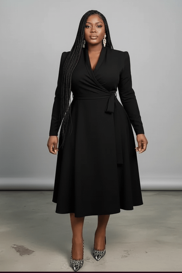 Liz Office Dress - Black