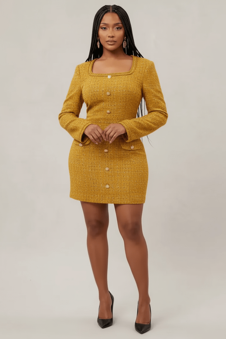 Tweed Midi Office Dress - view 2
