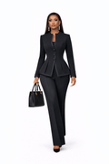 Designer Blazer and Pant - Black