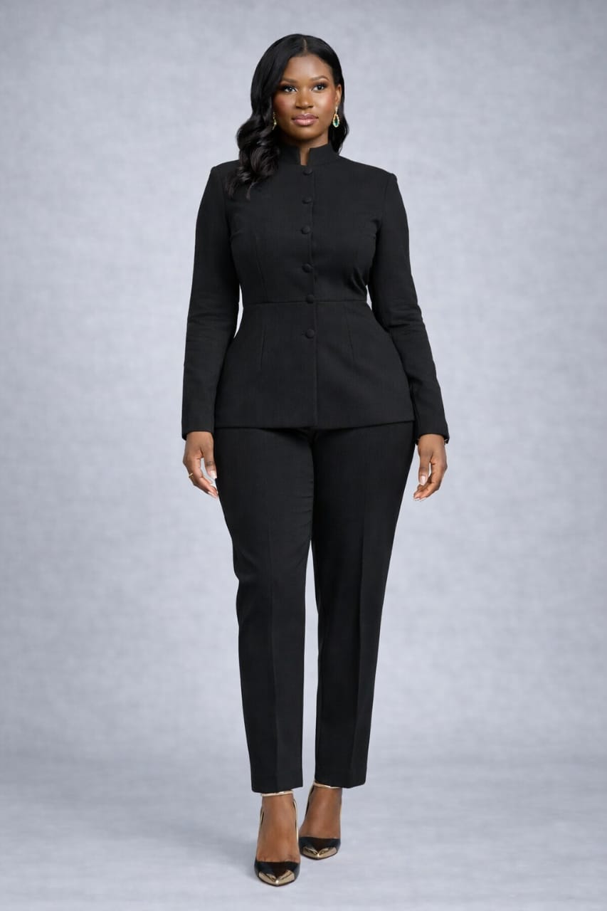 Des Blazer and Pants - Black