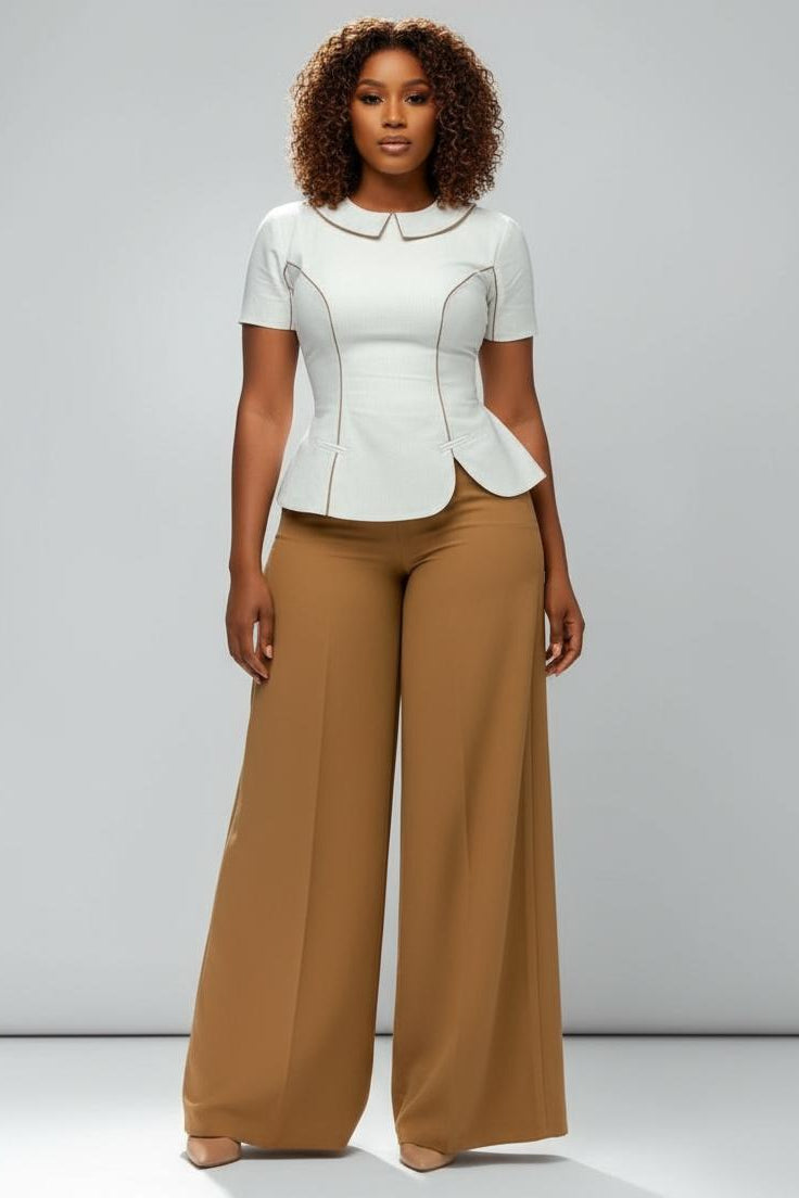 Nude Tailored Top and Pant Set