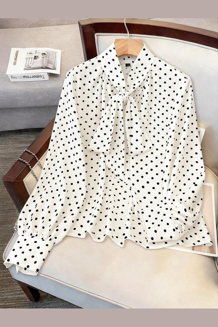 Polcadot Tailored Top