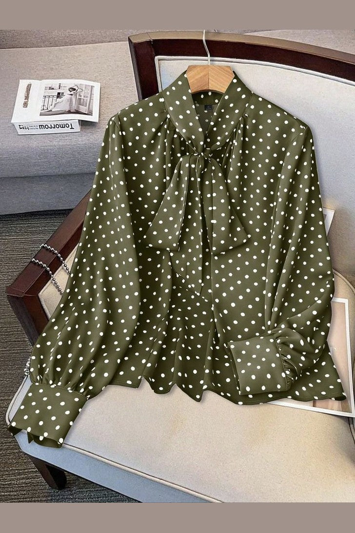 Polcadot Tailored Top - view 3