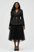 Formal Blazer/Skirt Combo - Black
