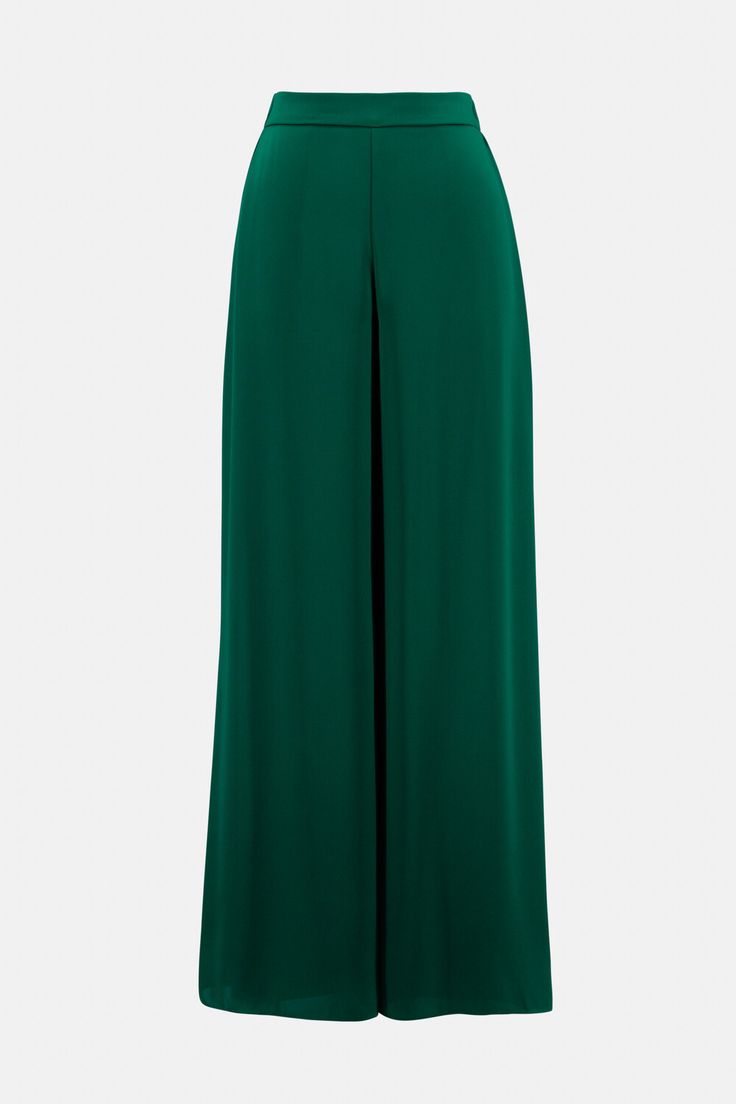 Emerald Wide-Leg Trousers - Emerald Green