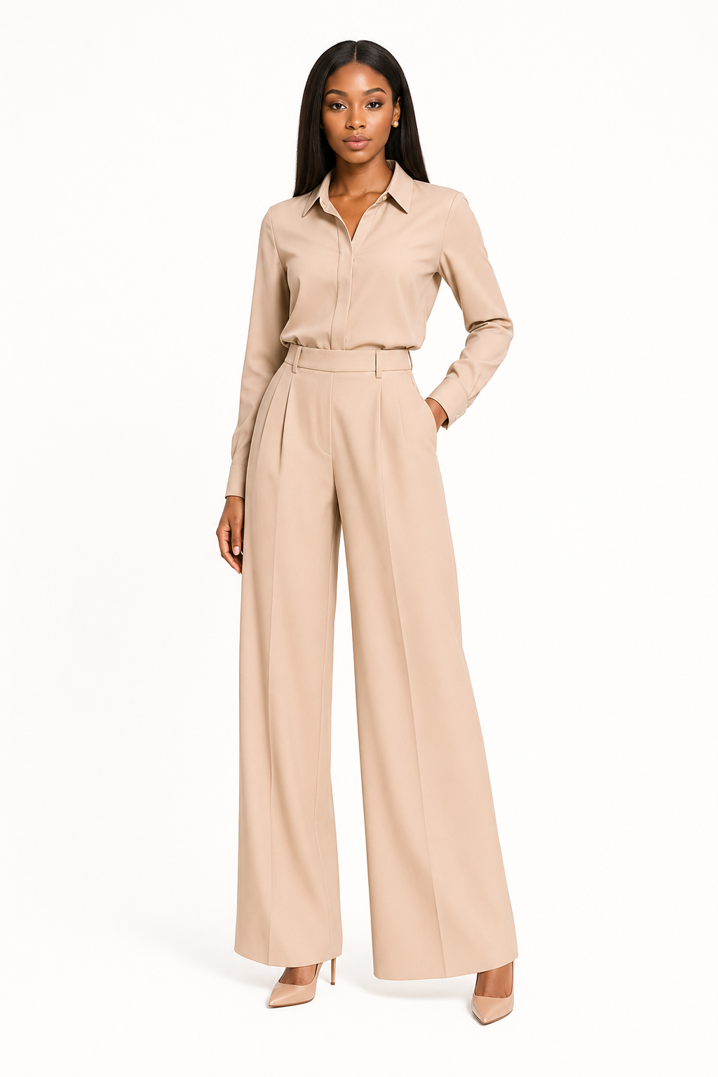 Wide-Leg Palazzo & Blouse Set - view 3