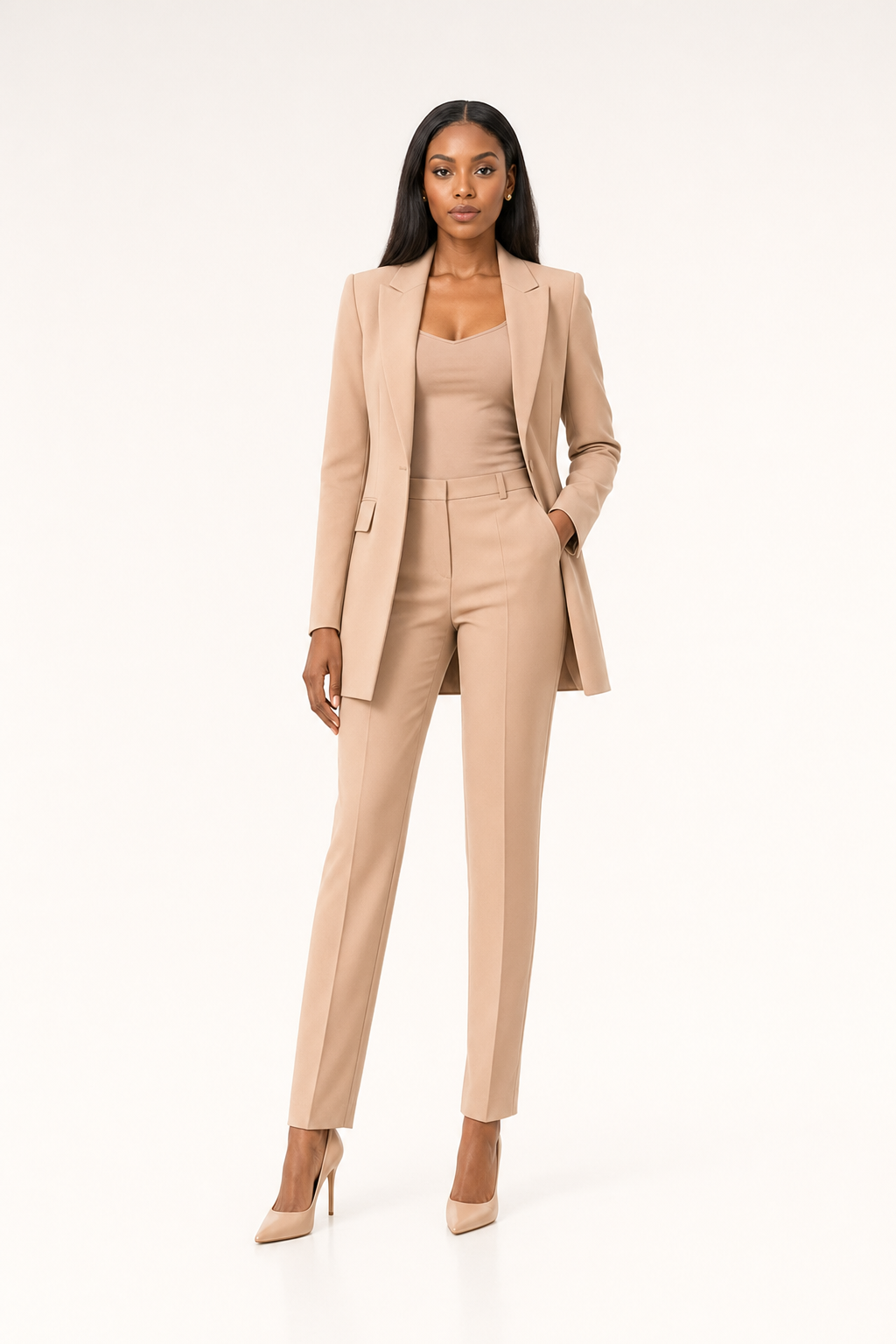 Longline Blazer & Slim Trouser Set - view 3